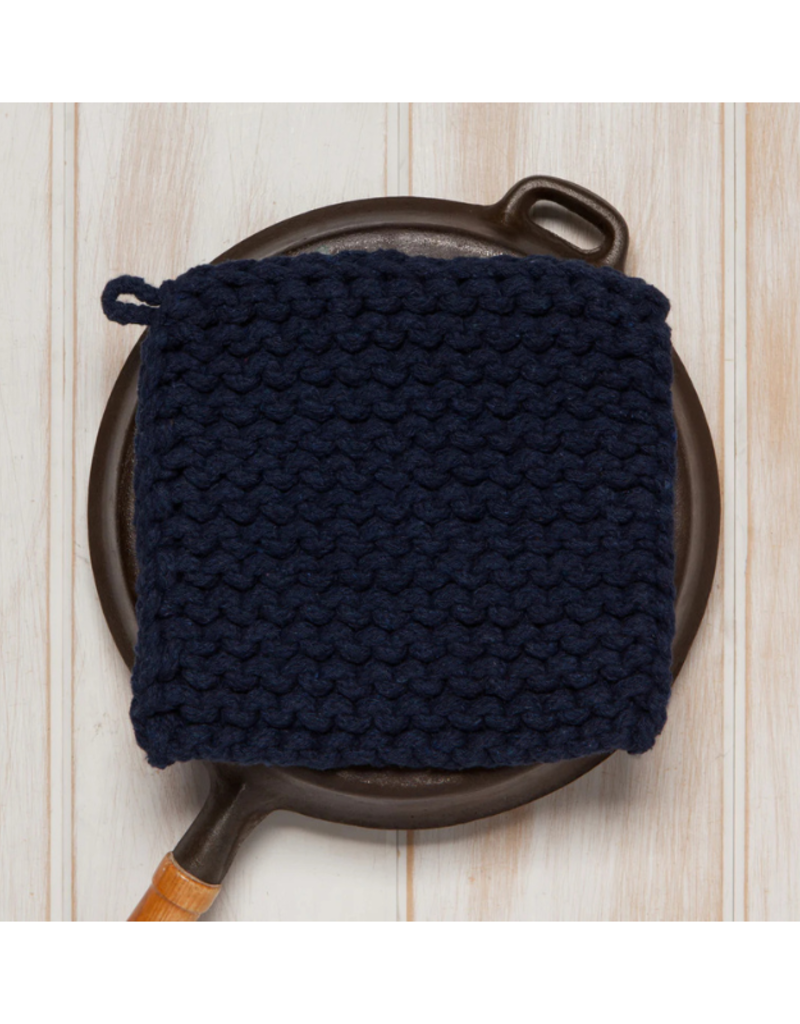 Danica Knit Potholder in Midnight Blue