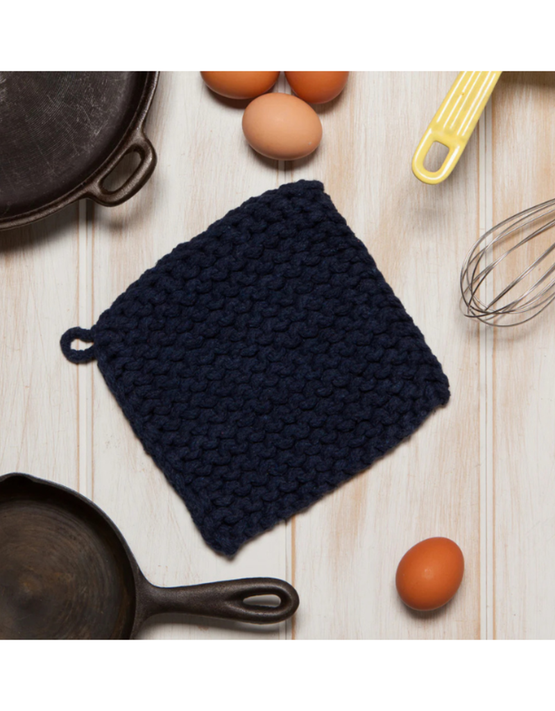 Danica Knit Potholder in Midnight Blue