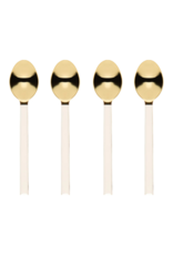 Danica Ivory & Gold Dessert Spoons Set of 4