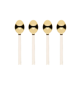 Danica Ivory & Gold Dessert Spoons Set of 4
