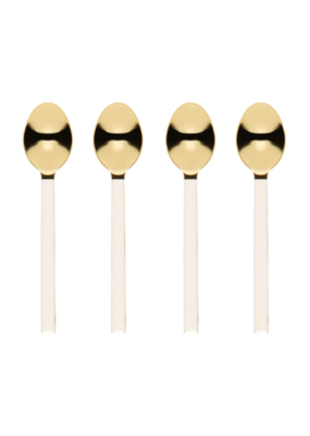 Danica Ivory & Gold Dessert Spoons Set of 4