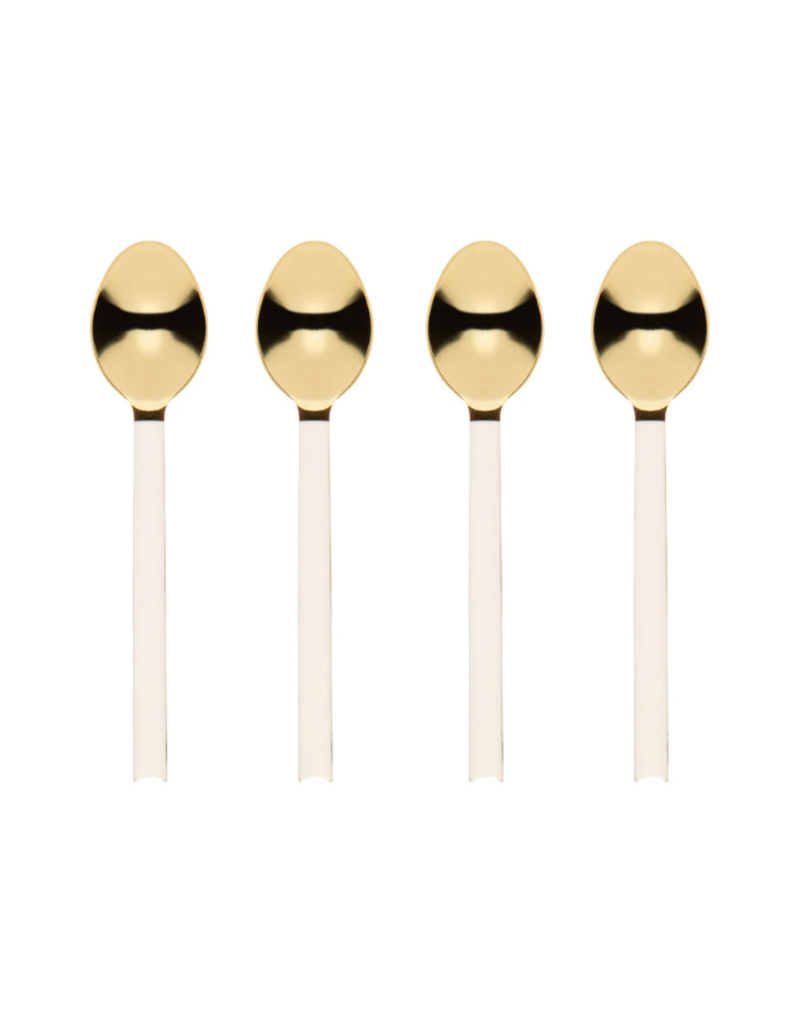 Danica Ivory & Gold Dessert Spoons Set of 4