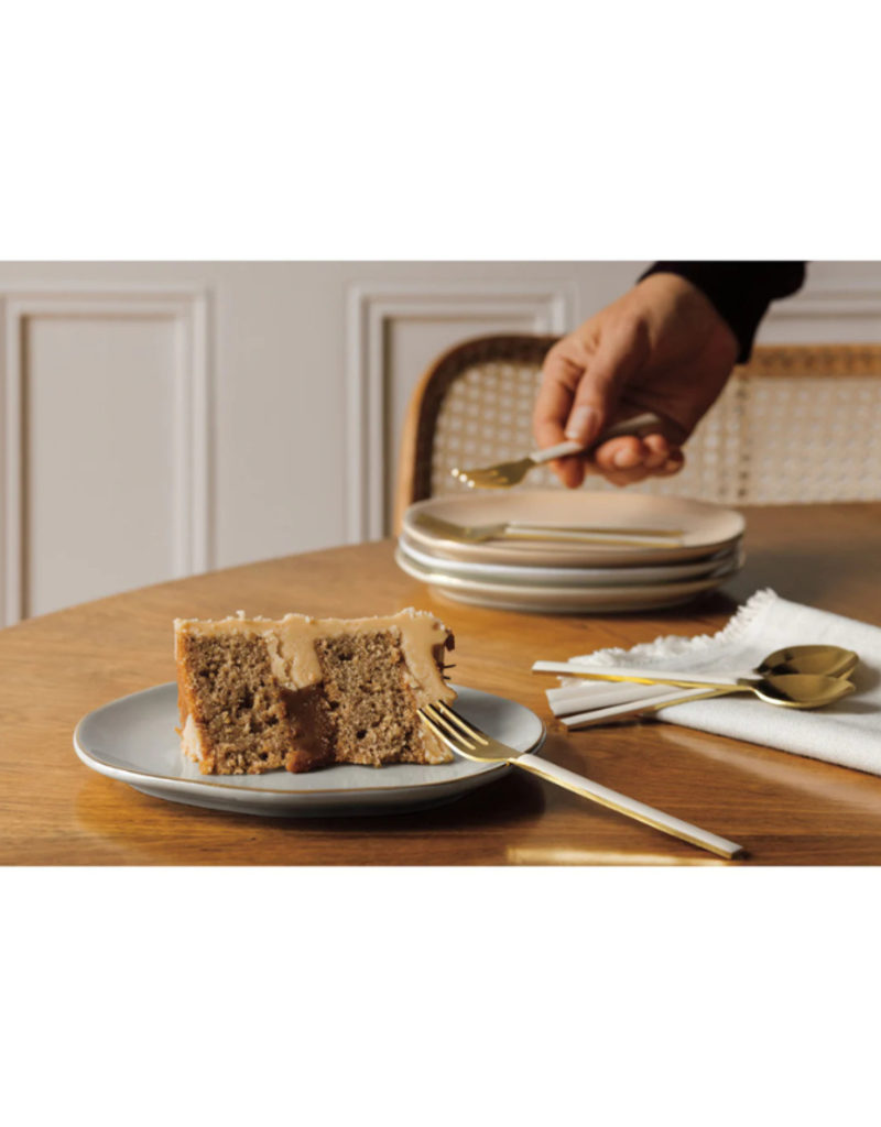 Danica Ivory & Gold Dessert Spoons Set of 4