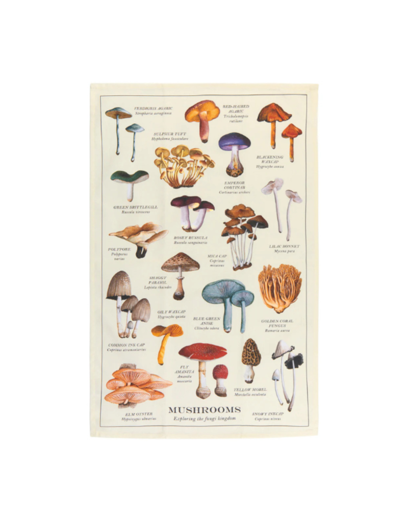 Danica Fine Print Mushroom Tea Towel