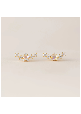 Lover's Tempo Stargazer Climber Earrings Clear by Lover's Tempo