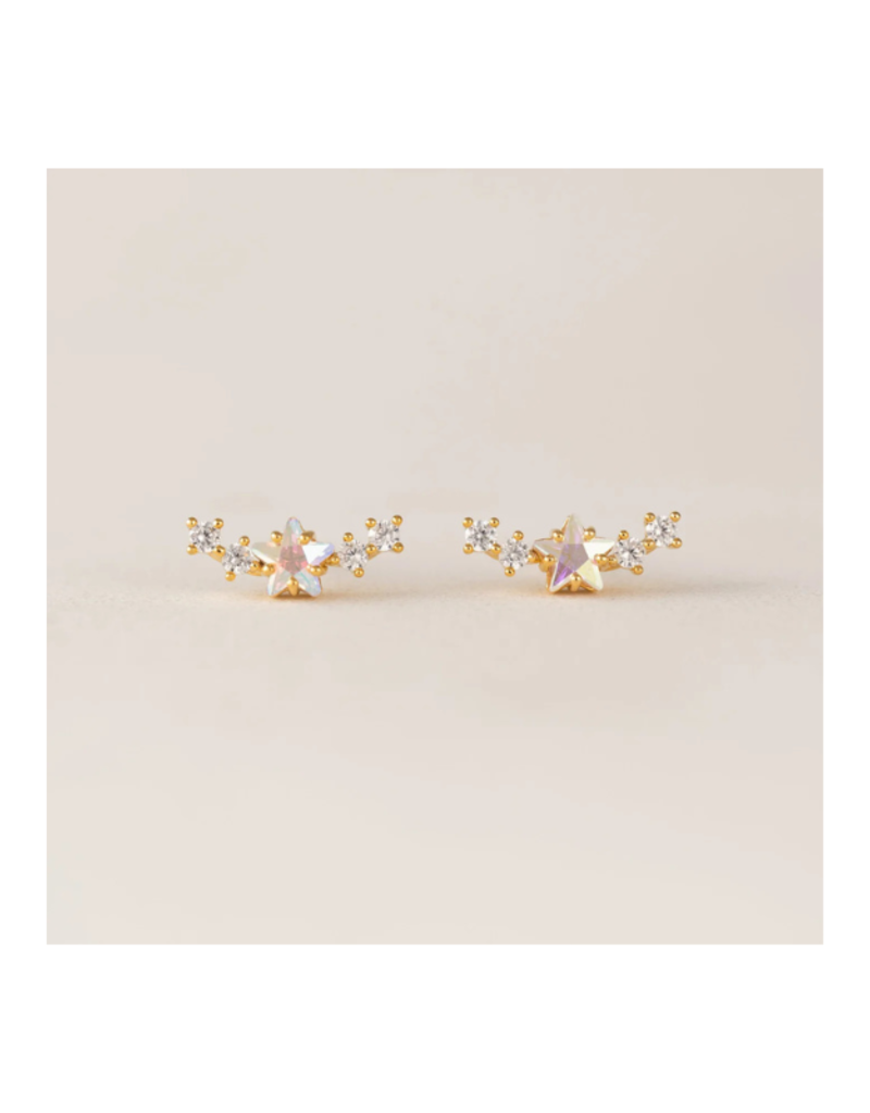 Lover's Tempo Stargazer Climber Earrings Clear by Lover's Tempo