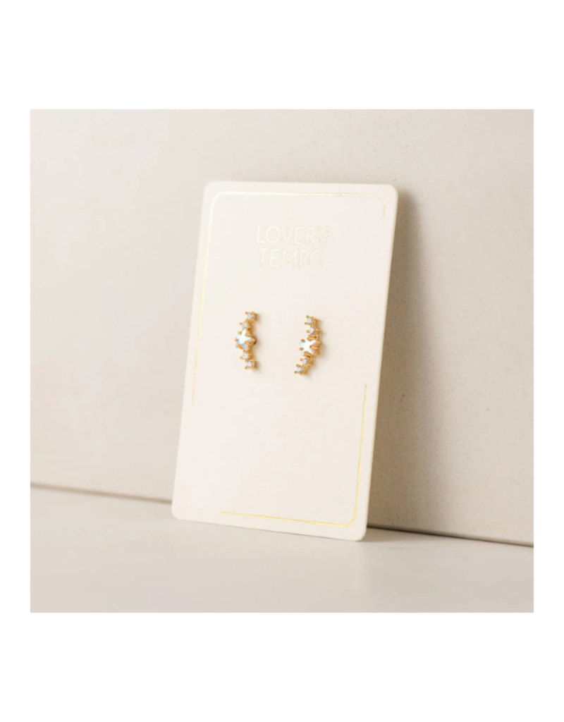 Lover's Tempo Stargazer Climber Earrings Clear by Lover's Tempo