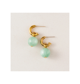 Lover's Tempo Sorrento Gemstone Hoops in Amazonite by Lover's Tempo