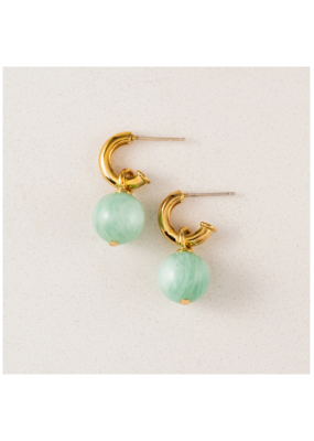Lover's Tempo Sorrento Gemstone Hoops in Amazonite by Lover's Tempo