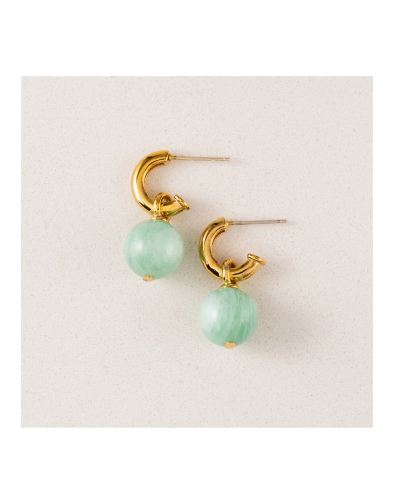 Lover's Tempo Sorrento Gemstone Hoops in Amazonite by Lover's Tempo