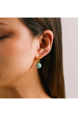 Lover's Tempo Sorrento Gemstone Hoops in Amazonite by Lover's Tempo