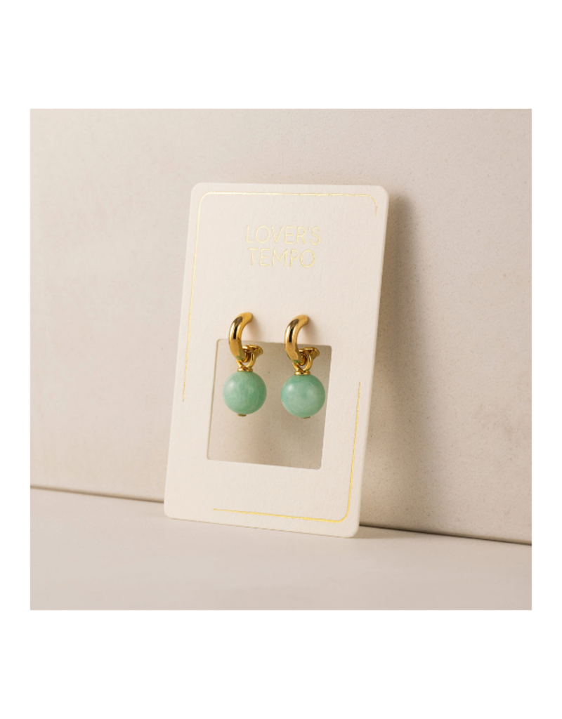 Lover's Tempo Sorrento Gemstone Hoops in Amazonite by Lover's Tempo