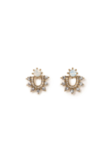 Lover's Tempo Fate Stud Earrings in White Opal by Lover's Tempo