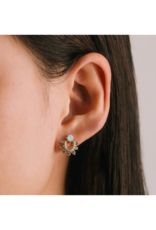 Lover's Tempo Fate Stud Earrings in White Opal by Lover's Tempo