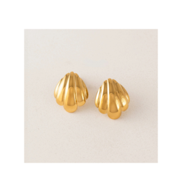 Lover's Tempo Waterproof Shell Earrings in Gold by Lover's Tempo