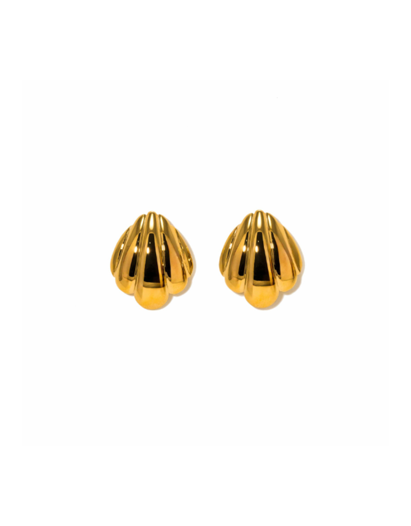 Lover's Tempo Waterproof Shell Earrings in Gold by Lover's Tempo
