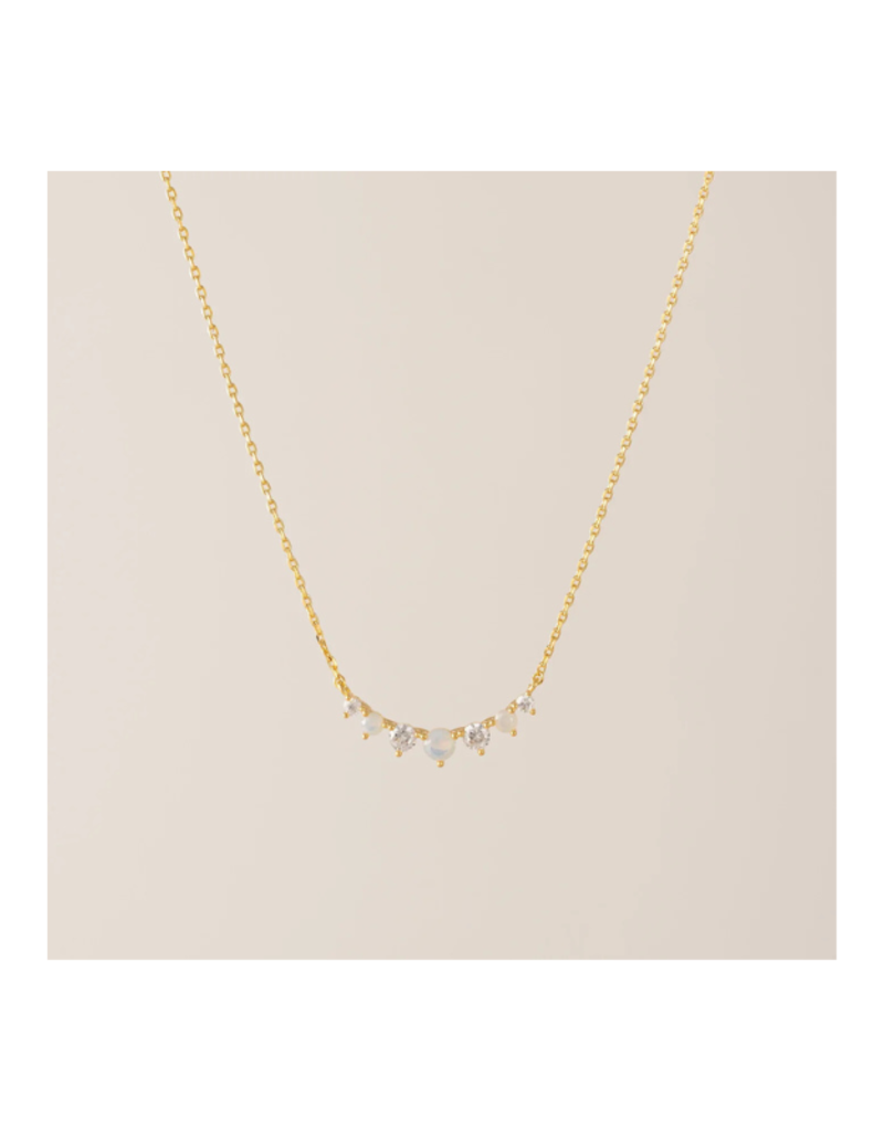 Lover's Tempo Dewdrop Necklace in White Opal by Lover's Tempo