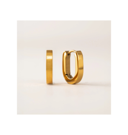 Lover's Tempo Waterproof Maya Papeclip Hoops in Gold by Lover's Tempo