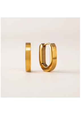 Lover's Tempo Waterproof Maya Papeclip Hoops in Gold by Lover's Tempo