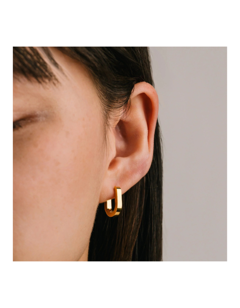 Lover's Tempo Waterproof Maya Papeclip Hoops in Gold by Lover's Tempo