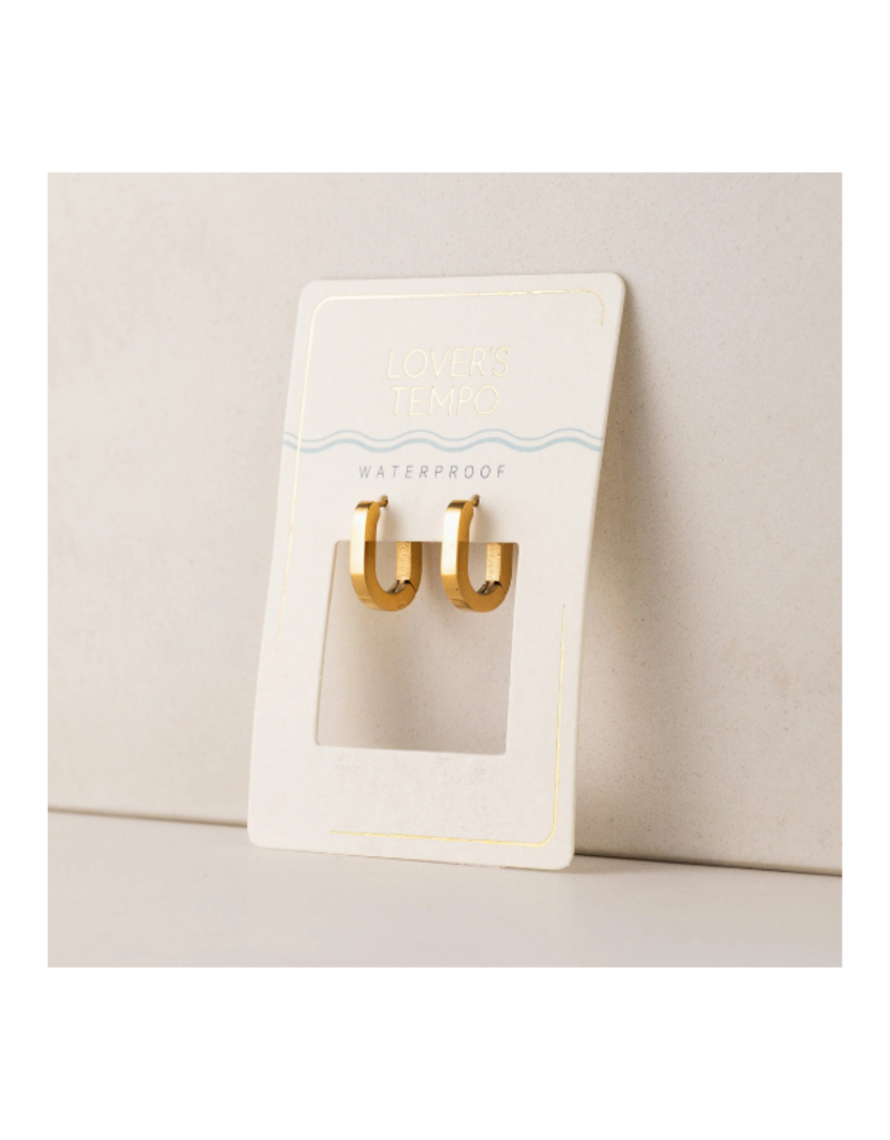 Lover's Tempo Waterproof Maya Papeclip Hoops in Gold by Lover's Tempo