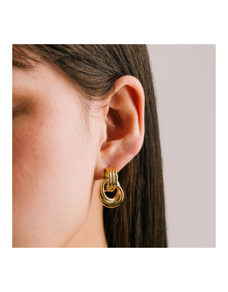 Lover's Tempo Waterproof Maris Knocker Earrings in Gold by Lover's Tempo