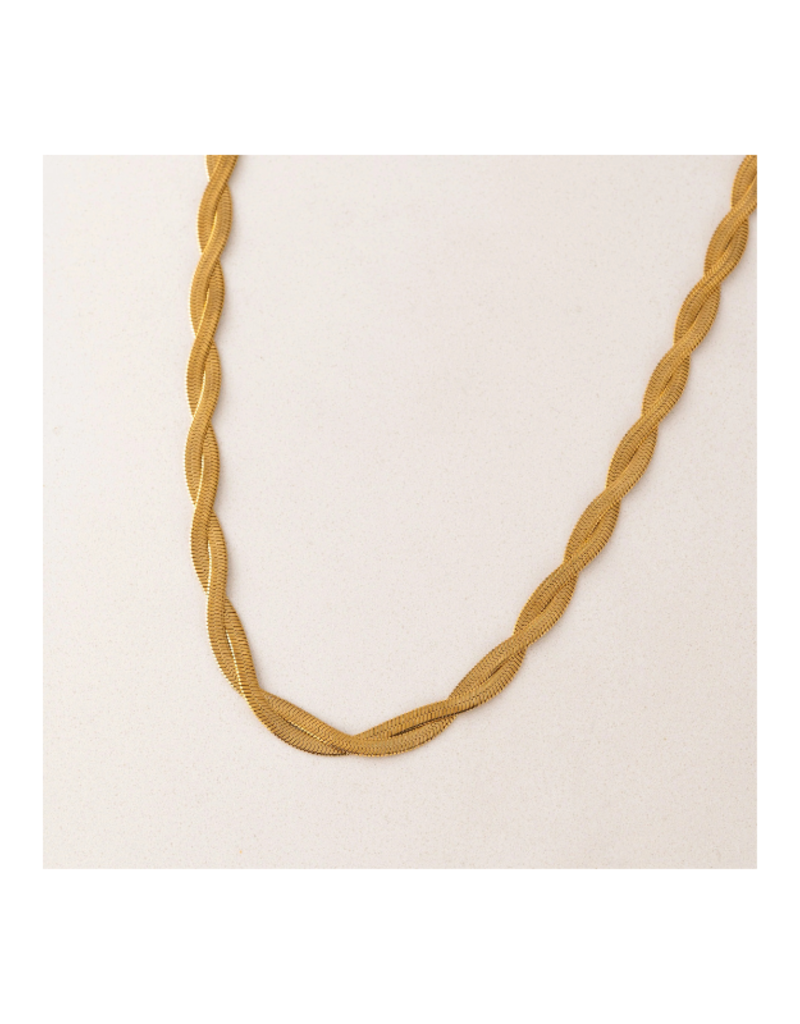 Lover's Tempo Waterproof Josie Twist Necklace in Gold by Lover's Tempo