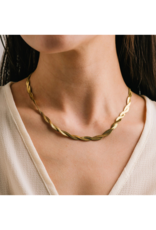 Lover's Tempo Waterproof Josie Twist Necklace in Gold by Lover's Tempo