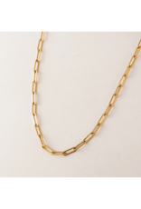 Lover's Tempo Waterproof Bold Paperclip Necklace in Gold by Lover's Tempo
