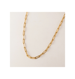 Lover's Tempo Waterproof Bold Paperclip Necklace in Gold by Lover's Tempo