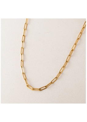 Lover's Tempo Waterproof Bold Paperclip Necklace in Gold by Lover's Tempo