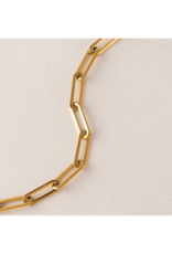 Lover's Tempo Waterproof Bold Paperclip Necklace in Gold by Lover's Tempo
