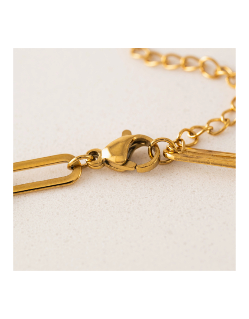 Lover's Tempo Waterproof Bold Paperclip Necklace in Gold by Lover's Tempo