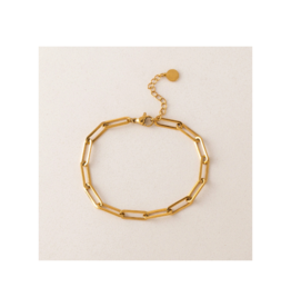 Lover's Tempo Waterproof Bold Paperclip Bracelet in Gold by Lover's Tempo