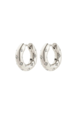 PILGRIM Nevaeh Hoop Earrings in Silver by Pilgrim