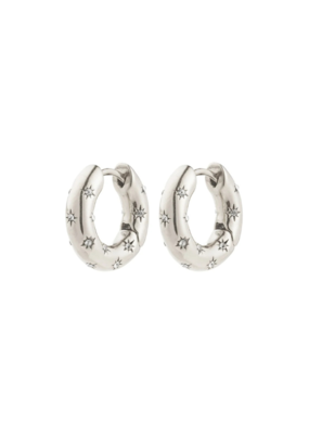 PILGRIM Nevaeh Hoop Earrings in Silver by Pilgrim