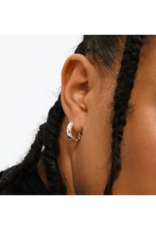 PILGRIM Nevaeh Hoop Earrings in Silver by Pilgrim