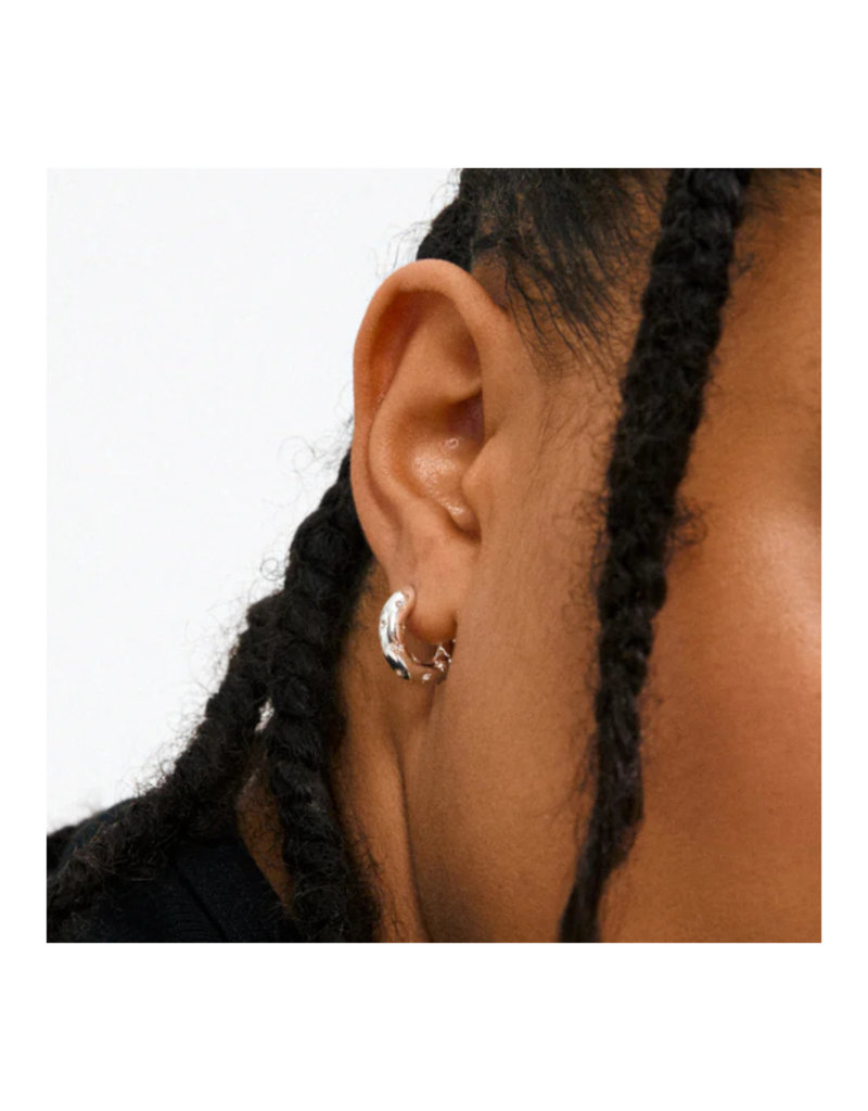 PILGRIM Nevaeh Hoop Earrings in Silver by Pilgrim