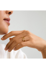 PILGRIM LuLu Wavy Stack Ring in Gold by Pilgrim