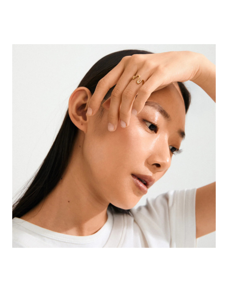 PILGRIM LuLu Wavy Stack Ring in Gold by Pilgrim