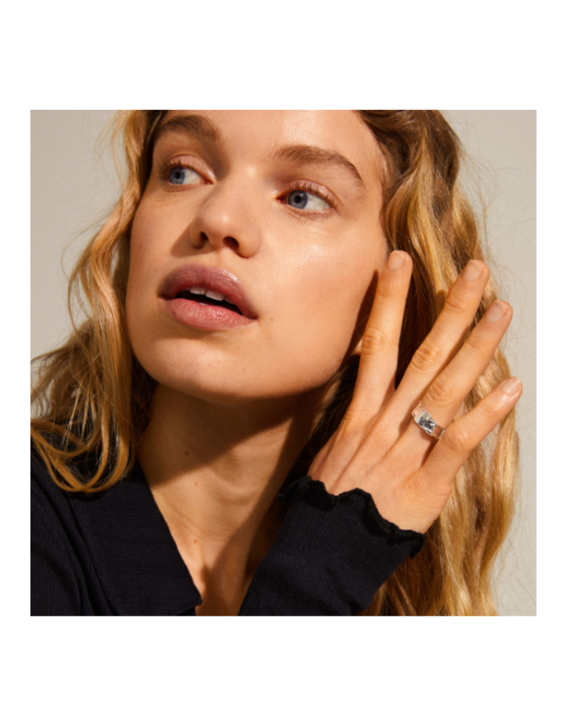 PILGRIM Bathilda Rustic Ring in Silver by Pilgrim