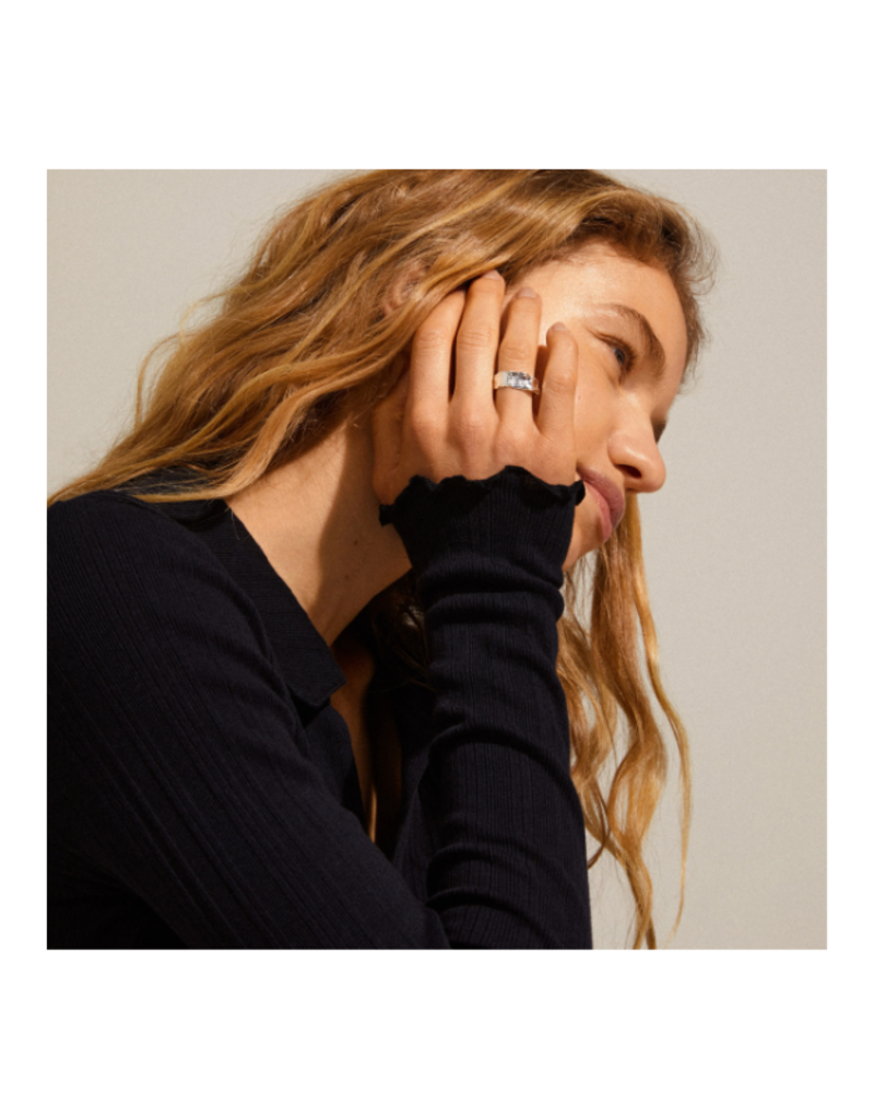 PILGRIM Bathilda Rustic Ring in Silver by Pilgrim