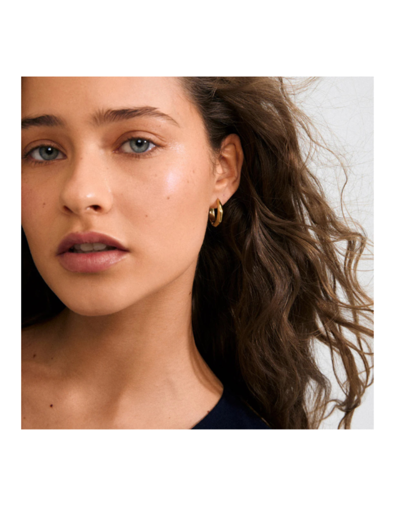 PILGRIM Harrison Hoop Earrings in Gold by Pilgrim