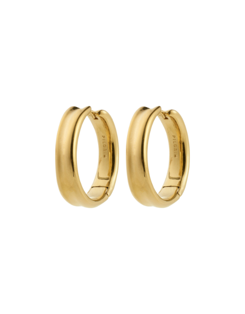 PILGRIM Kayden Hoop Earrings in Gold by Pilgrim