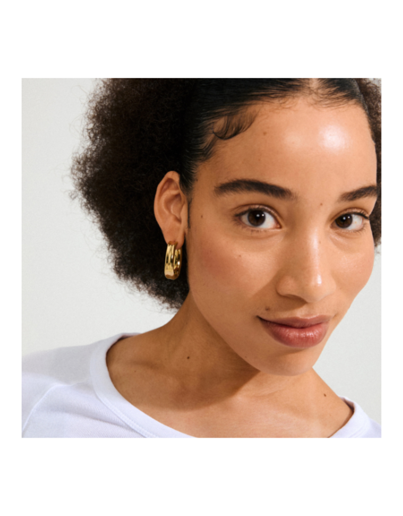 PILGRIM Kayden Hoop Earrings in Gold by Pilgrim