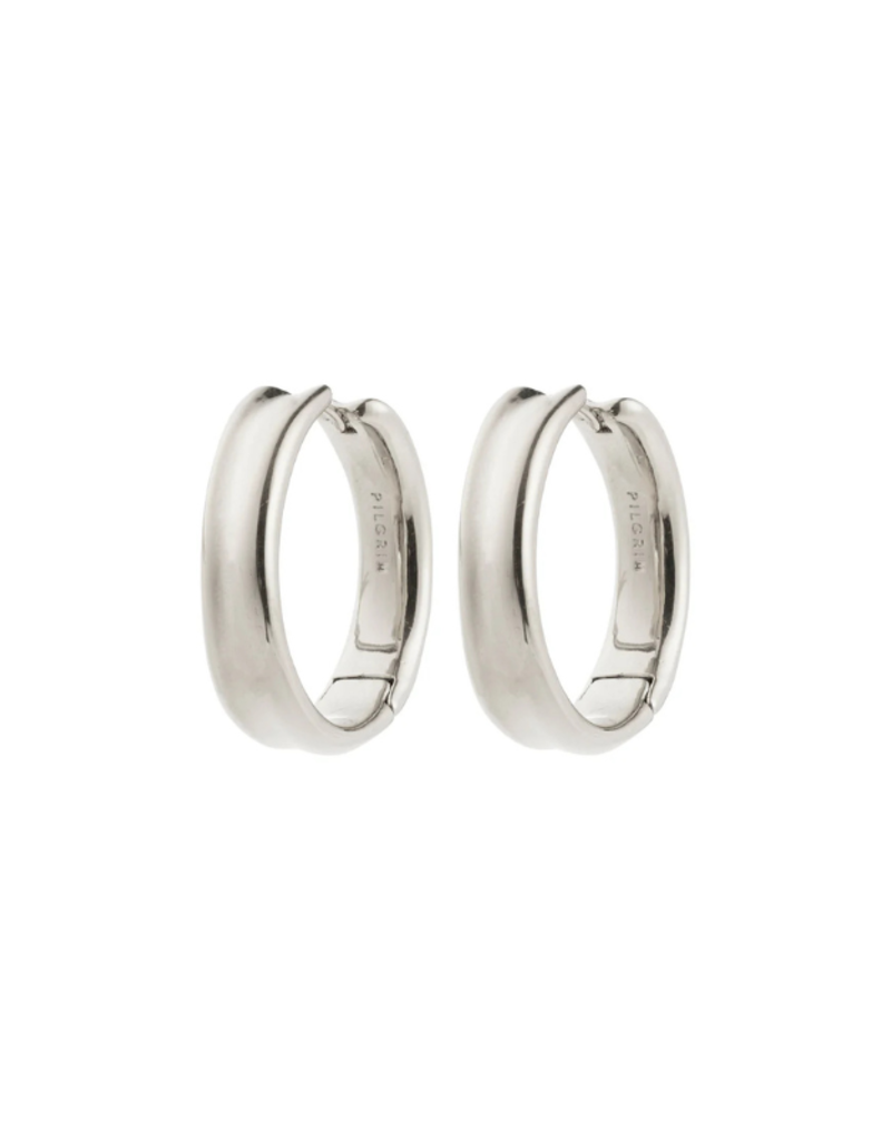 PILGRIM Kayden Hoop Earrings in Silver by Pilgrim