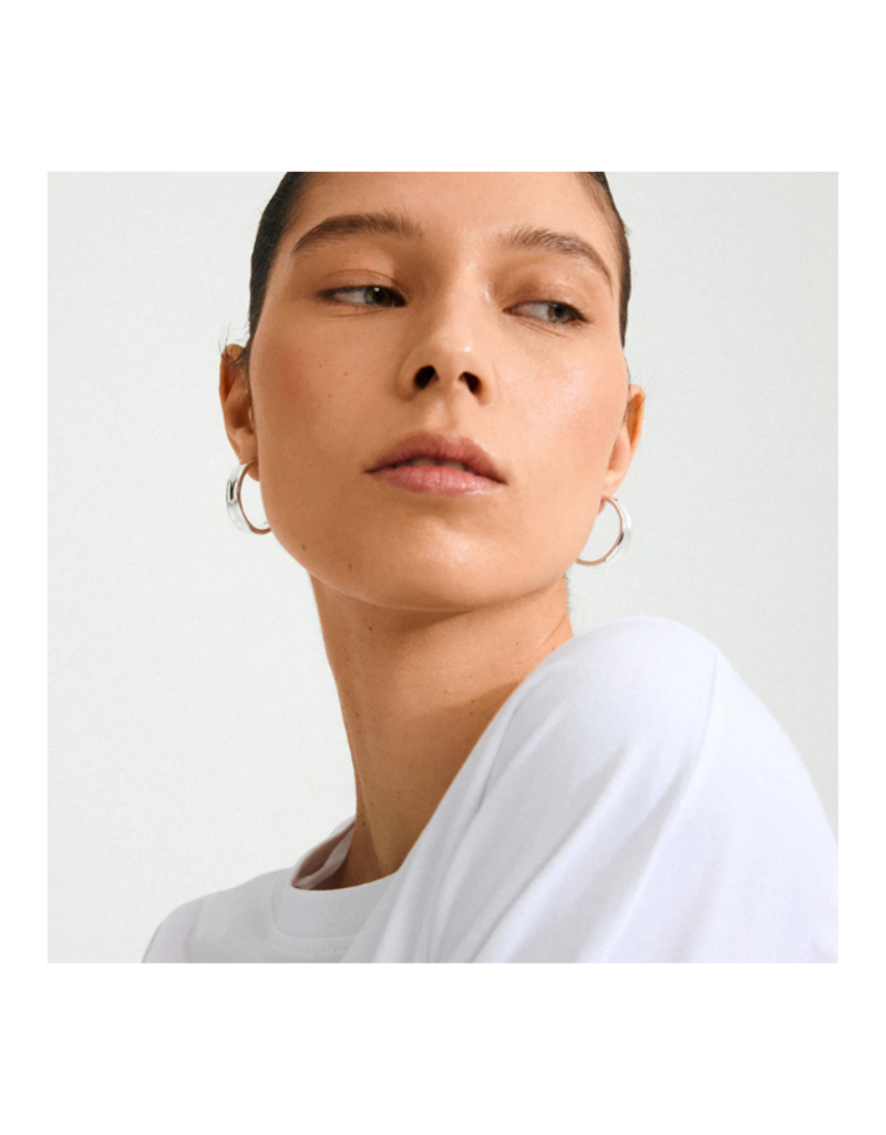 PILGRIM Kayden Hoop Earrings in Silver by Pilgrim