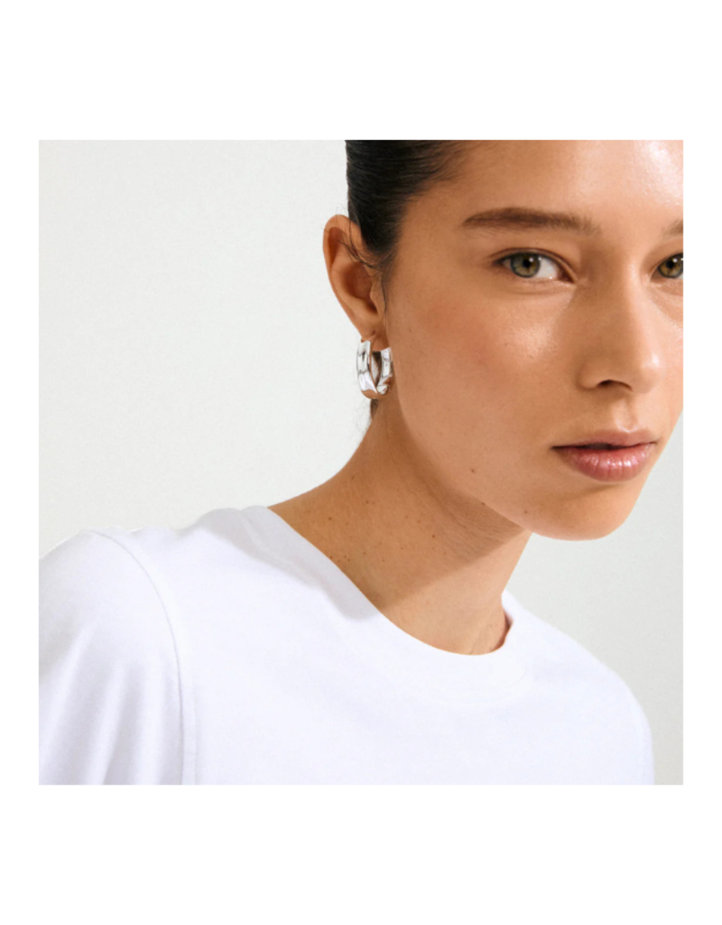 PILGRIM Kayden Hoop Earrings in Silver by Pilgrim