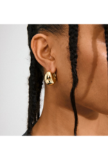 PILGRIM Free Hoop Earrings in Gold by Pilgrim
