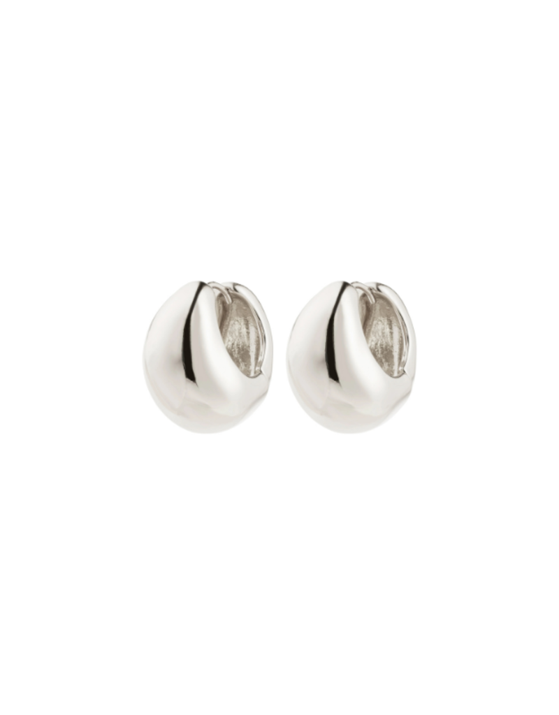 PILGRIM Free Hoop Earrings in Silver by Pilgrim